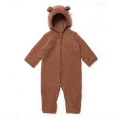 Huttelihut Allie baby suit w/ears wool fleece - Caramel